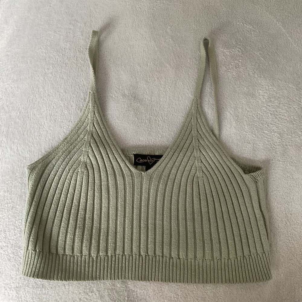 Coco & Shay 
Green crop top